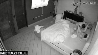 Real Greek married coiple having sex in the bedroom hidden IP cam