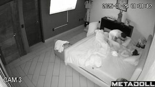 Real Greek married coiple having sex in the bedroom hidden IP cam