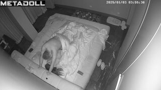 Married couple having sex before going to sleep hidden cam
