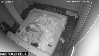 Married couple having sex before going to sleep hidden cam