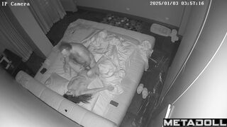 Married couple having sex before going to sleep hidden cam