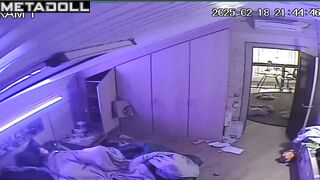 Perverse brunette mother masturbates watching porn real spy cam