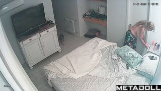 Sweet Finnish babysitter fingers while being filmed with a sex toys