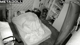 Poor Latin couple has sex in their bed