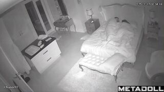 Amazing Polish couple fuck brutally in their bed hidden cam