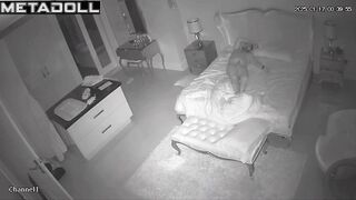 Amazing Polish couple fuck brutally in their bed hidden cam