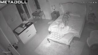 Amazing Polish couple fuck brutally in their bed hidden cam