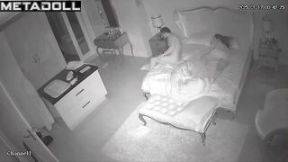 Amazing Polish couple fuck brutally in their bed hidden cam