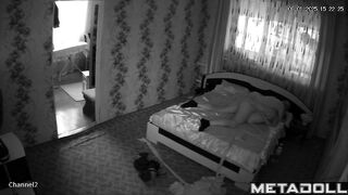 Real Polish married coiple fuck wildly in their bed hidden IP cam