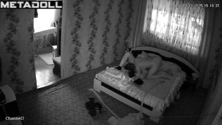 Real Polish married coiple fuck wildly in their bed hidden IP cam