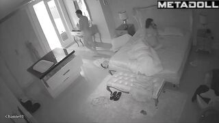 Tattooed Scottish brunette wife sex in the living room recording