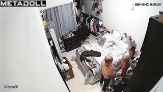 Cheating Greek brunette mature mom wets the bed while fucking spy cam record