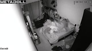 Cheating Greek brunette mature mom wets the bed while fucking spy cam record