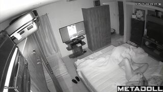 Amazing amateur Swiss couple having sex on the couch spy cam