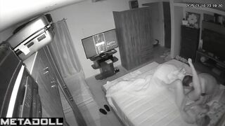 Amazing amateur Swiss couple having sex on the couch spy cam