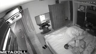 Amazing amateur Swiss couple having sex on the couch spy cam