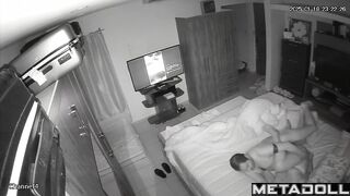 Amazing amateur Swiss couple having sex on the couch spy cam