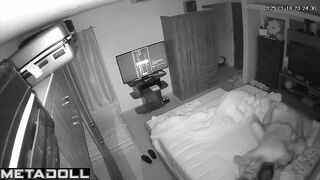 Amazing amateur Swiss couple having sex on the couch spy cam