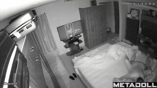 Amazing amateur Swiss couple having sex on the couch spy cam