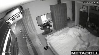 Amazing amateur Swiss couple having sex on the couch spy cam