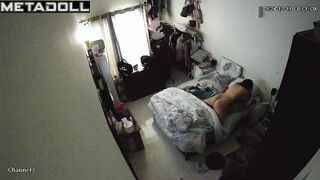 Scottish couple having sex in their bed wildly real spy cam