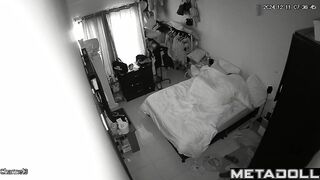 Scottish couple having sex in their bed wildly real spy cam