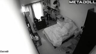 Scottish couple having sex in their bed wildly real spy cam