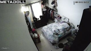 Scottish couple having sex in their bed wildly real spy cam