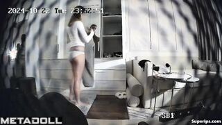 German college girl changes her panties