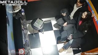 Naughty Korean couple in karaoke