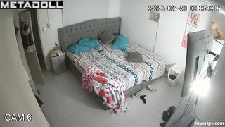 Busty Latina girl receives oral sex