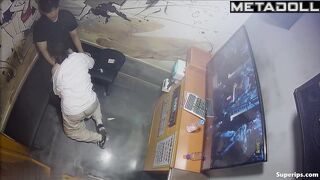 Hot Korean couple groping each other