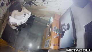 Hot Korean couple groping each other