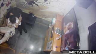 Hot Korean couple groping each other