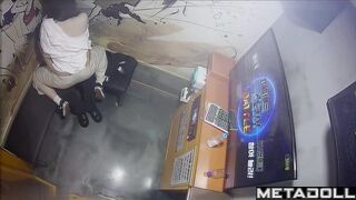 Hot Korean couple groping each other