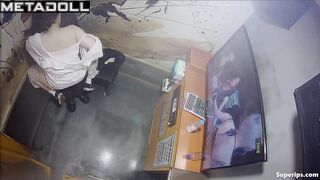 Hot Korean couple groping each other