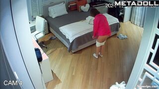 Nerdy German girl changes her panties