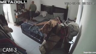 Fat Latina woman is fucked by two men
