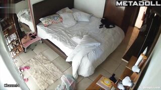 White Latina woman is fucked in her bed