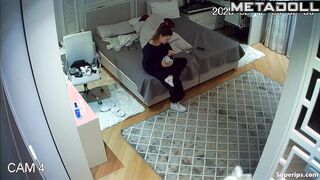 Nerdy German girl changing her clothes