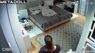Nerdy German girl changing her clothes