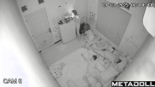 Real mature couple fuck in their bed hidden cam