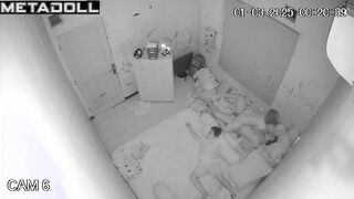 Real mature couple fuck in their bed hidden cam