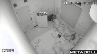 Real mature couple fuck in their bed hidden cam