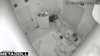 Real mature couple fuck in their bed hidden cam