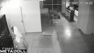 Single Swiss brunette student girl changes her new panties after work