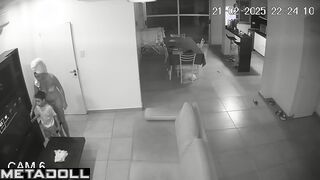 Single Swiss brunette student girl changes her new panties after work