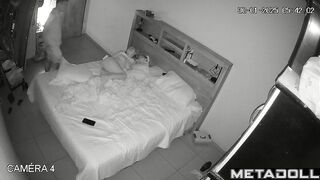 Amazing married couple having sex in their messy room HD