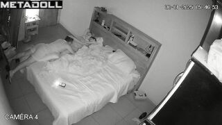 Amazing married couple having sex in their messy room HD