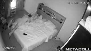 Amazing married couple having sex in their messy room HD